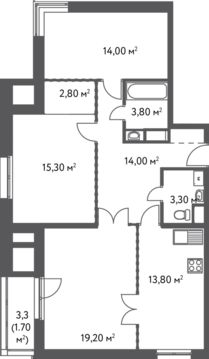 Москва, 3-х комнатная квартира, ул. Софьи Ковалевской д.20, 13293381 руб.