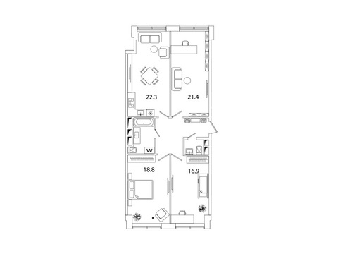 Москва, 3-х комнатная квартира, Рязанский пр-кт. д.2, 14548784 руб.