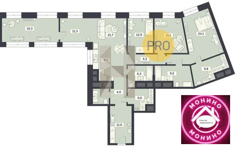 Москва, 3-х комнатная квартира, ул. Староалексеевская д.д. 5А, 68101705 руб.