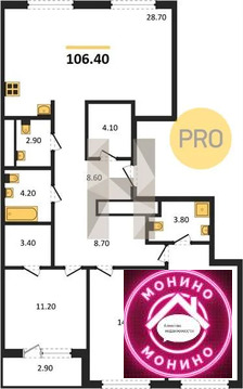 Москва, 3-х комнатная квартира, ул. Летная д.д. 95, 61392800 руб.