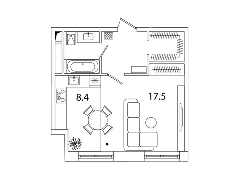 Москва, 1-но комнатная квартира, Рязанский пр-кт. д.2, 6409108 руб.