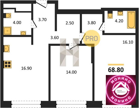 Москва, 2-х комнатная квартира, Ленинградское шос. д., 32741920 руб.