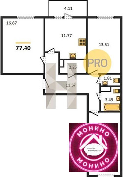 Раменское, 3-х комнатная квартира, Семейная ул. д.д. 7, 12741373 руб.