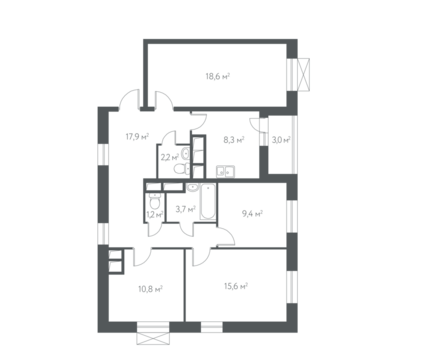 Москва, 4-х комнатная квартира, ул. Демьяна Бедного д.вл. 15, 21675600 руб.