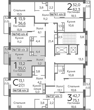 Видное, 1-но комнатная квартира, б-р Зеленые Аллеи д., 2796045 руб.