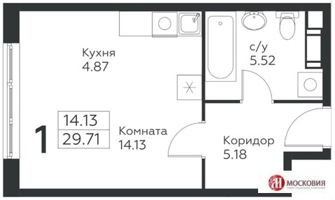 Бутово, 1-но комнатная квартира, Академика Семенова д.4, 3500000 руб.