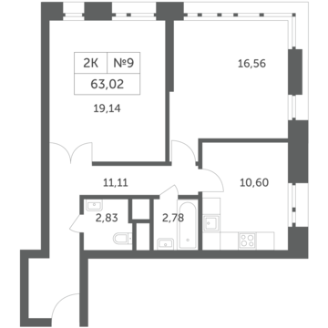 Раздоры, 2-х комнатная квартира, КП Береста д., 5281076 руб.