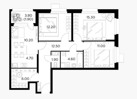 Мытищи, 4-х комнатная квартира,  д.к43, 15100000 руб.