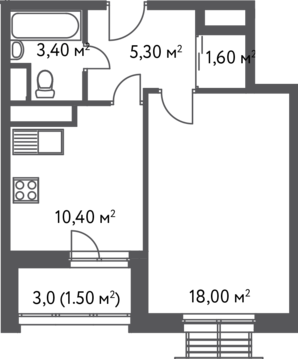 Москва, 1-но комнатная квартира, ул. Софьи Ковалевской д.20, 6584760 руб.