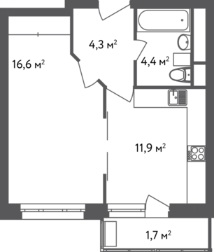 Москва, 1-но комнатная квартира, ул. Вешняковская д.18Г, 6325140 руб.