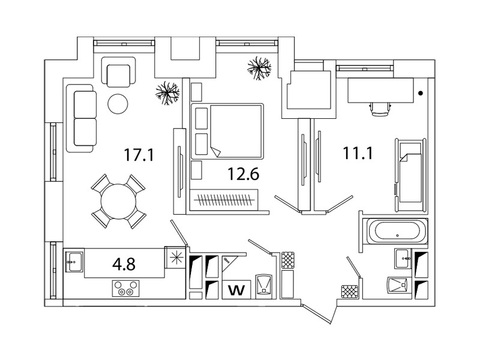 Москва, 3-х комнатная квартира, Рязанский пр-кт. д.2, 10289046 руб.