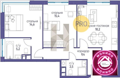 Москва, 2-х комнатная квартира, ул. Нижние Мневники д.д. 7, 38099700 руб.
