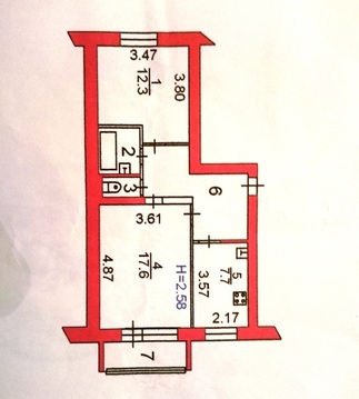 Сергиев Посад, 2-х комнатная квартира, ул. Воробьевская д.34, 3500000 руб.