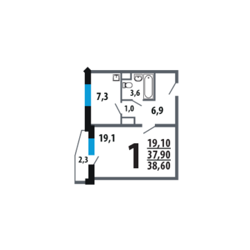 Москва, 1-но комнатная квартира, Нововатутинский пр. д., 4450580 руб.