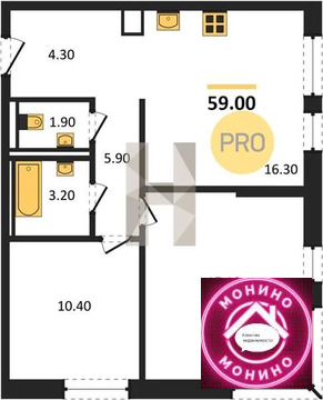 Москва, 2-х комнатная квартира, 25-26 км МКАД ул. д., 17410000 руб.