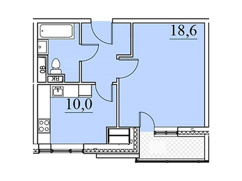 Москва, 1-но комнатная квартира, ул. Автозаводская д.23стр120, 5490512 руб.