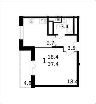 Мытищи, 1-но комнатная квартира, ул. Колпакова д.44 корп.32, 3587780 руб.