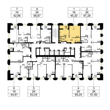 Москва, 1-но комнатная квартира, ул. Берзарина д.д. 28, корп. 3, 9105200 руб.