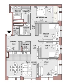 Москва, 4-х комнатная квартира, ул. Новослободская д.24, 73620000 руб.