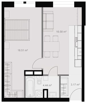 Москва, 1-но комнатная квартира, Кронштадтский б-р. д.6к1, 8240400 руб.