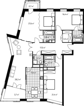 Москва, 4-х комнатная квартира, ул. Мишина д.14, 50054306 руб.