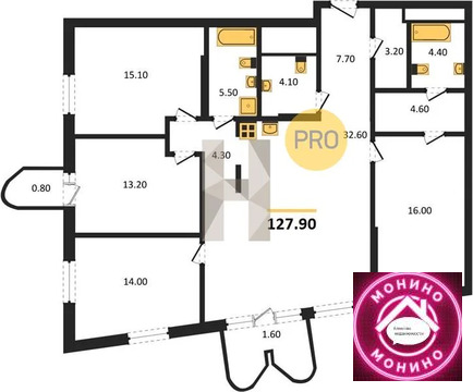 Москва, 4-х комнатная квартира, ул. Сельскохозяйственная д.д. уч.26/2/1, 79898320 руб.