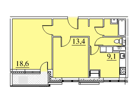 Москва, 2-х комнатная квартира, ул. Автозаводская д.23стр120, 8915992 руб.