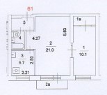 Москва, 2-х комнатная квартира, ул. Новочеремушкинская д.55 к1, 10000000 руб.