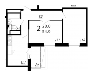 Мытищи, 2-х комнатная квартира, ул. Колпакова д.44 корп.33, 5128283 руб.