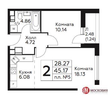 Москва, 2-х комнатная квартира, ул. Академика Семенова д.93, 3800000 руб.