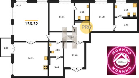 Москва, 2-х комнатная квартира, Крестовоздвиженский пер. д.д. 4, 402144000 руб.