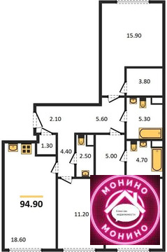 Москва, 3-х комнатная квартира, ул. Летниковская д.д. 4/6а, 67040824 руб.