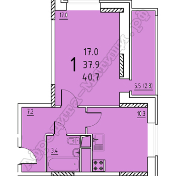 Мытищи, 1-но комнатная квартира, заречная д.6, 2214500 руб.