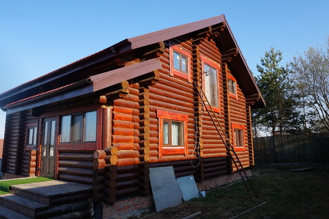 Сдам на длительный срок новый бревенчатый дом в д.Глазово (габо), 40000 руб.