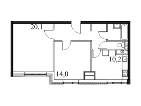 Москва, 2-х комнатная квартира, ул. Автозаводская д.23стр120, 8990004 руб.