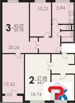 Москва, 3-х комнатная квартира, ул. Исаковского д.28к2, 9500000 руб.