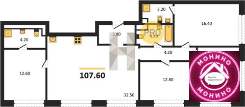 Москва, 4-х комнатная квартира, ул. Борисовские Пруды д.д. 4, 58419913 руб.