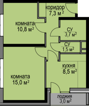 Пушкино, 2-х комнатная квартира, степана разина д.2 к1, 3199000 руб.