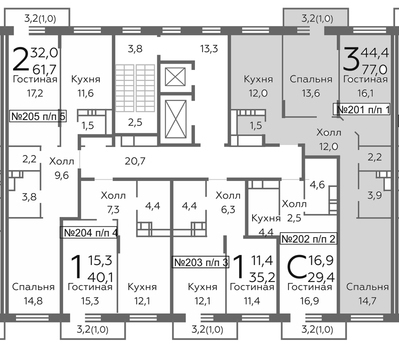 Видное, 3-х комнатная квартира, б-р Зеленые Аллеи д., 5698500 руб.