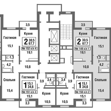 Балашиха, 2-х комнатная квартира, микрорайон Павлино д., 4610437 руб.