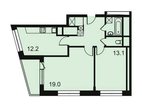 Москва, 2-х комнатная квартира, ул. Автозаводская д.23стр120, 10619280 руб.