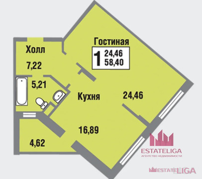 Москва, 1-но комнатная квартира, улица Татьянин Парк д.14к4, 16599000 руб.