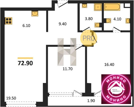 Москва, 2-х комнатная квартира, Кутузовский прд. д.д. 16, 61787220 руб.