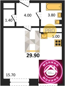 Братовщина, 1-но комнатная квартира, Братовщина село д.д. 2, 6039800 руб.