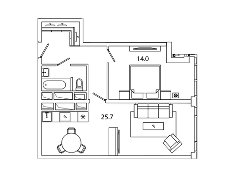 Москва, 1-но комнатная квартира, Рязанский пр-кт. д.2, 9335435 руб.