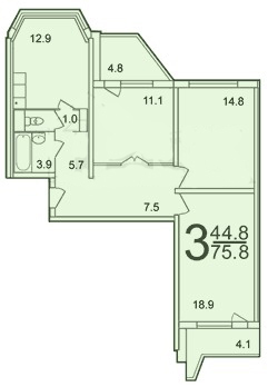 Котельники, 3-х комнатная квартира, Южный мкр. д.5Б, 6600000 руб.