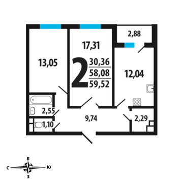 Москва, 2-х комнатная квартира, Нововатутинский пр. д., 5208000 руб.