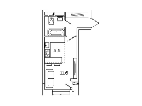 Москва, 1-но комнатная квартира, Рязанский пр-кт. д.2, 4937058 руб.