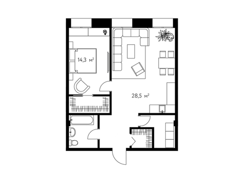 Москва, 1-но комнатная квартира, Даев пер. д.19, 28265000 руб.