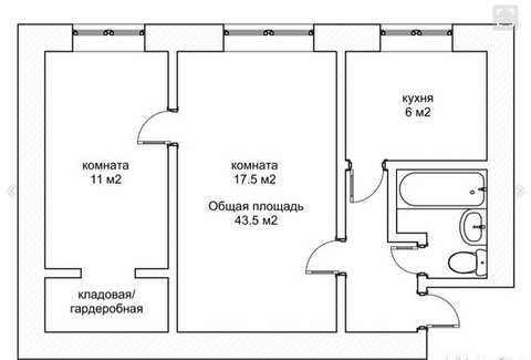 Москва, 2-х комнатная квартира, ул. Бориса Галушкина д.21, 8300000 руб.